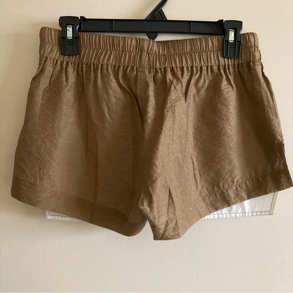 Brown Drawstring Fitted Shorts | Has Pockets | New No Tags - Picture 4 of 6